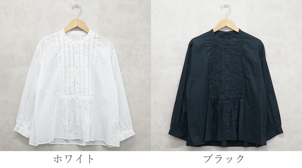 ピンタックブラウス 