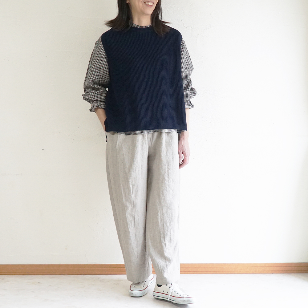 リネンブラウス 