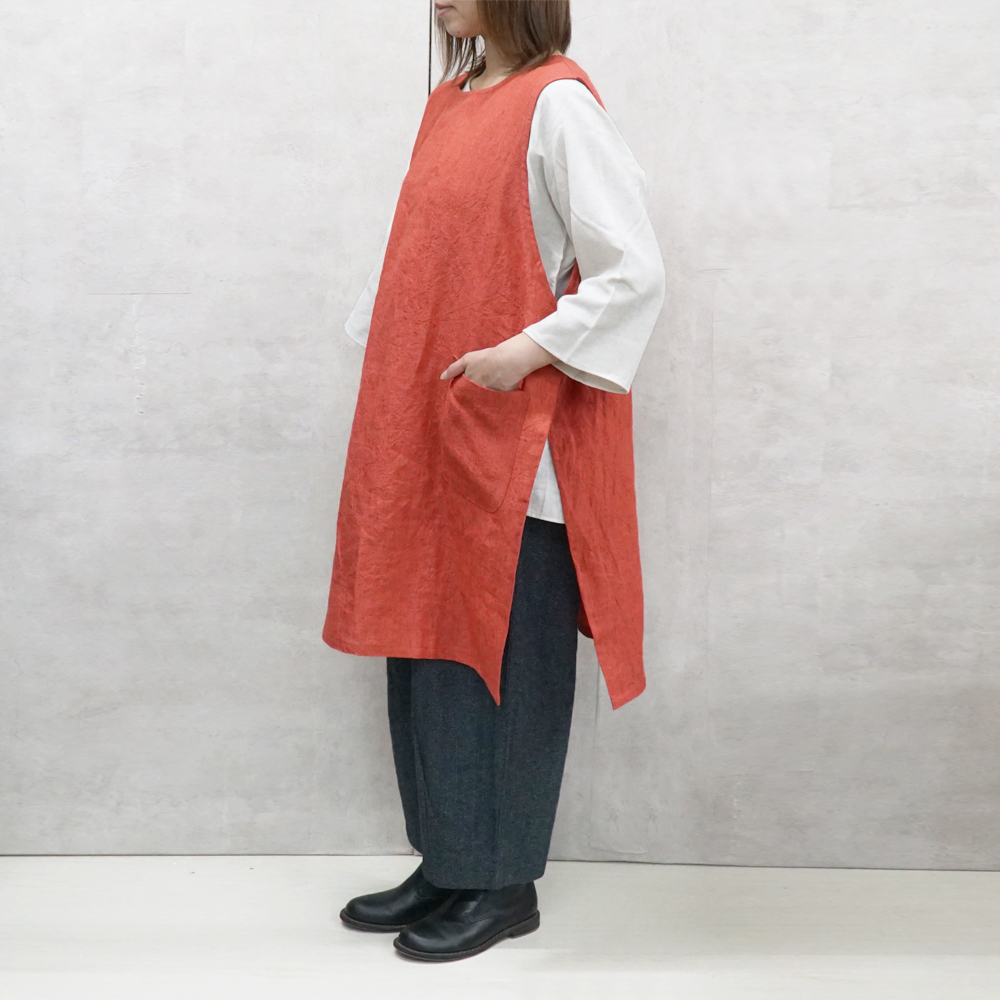 リネンエプロン 