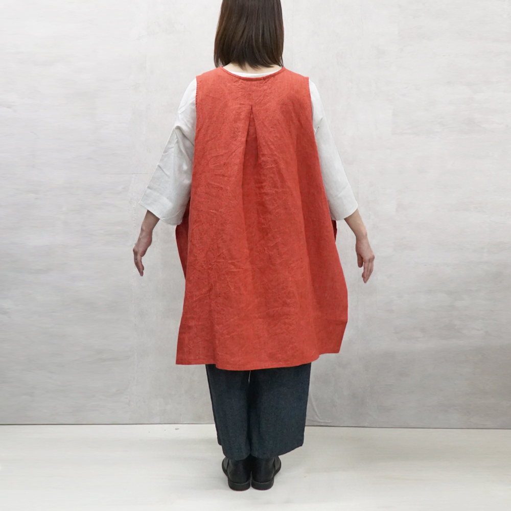 リネンエプロン 