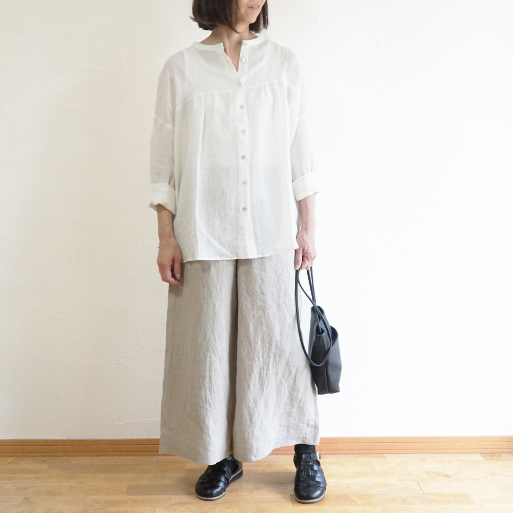 リネンブラウス 