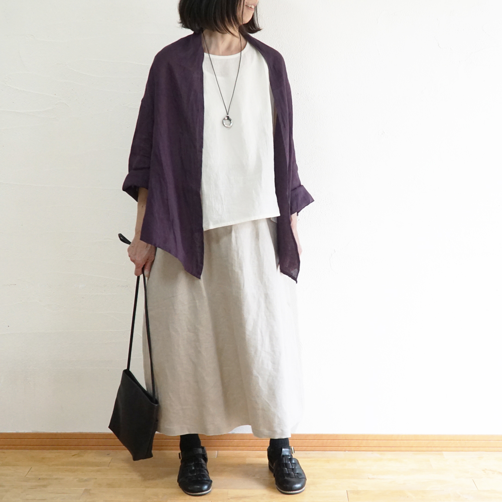 リネンカーディガン 