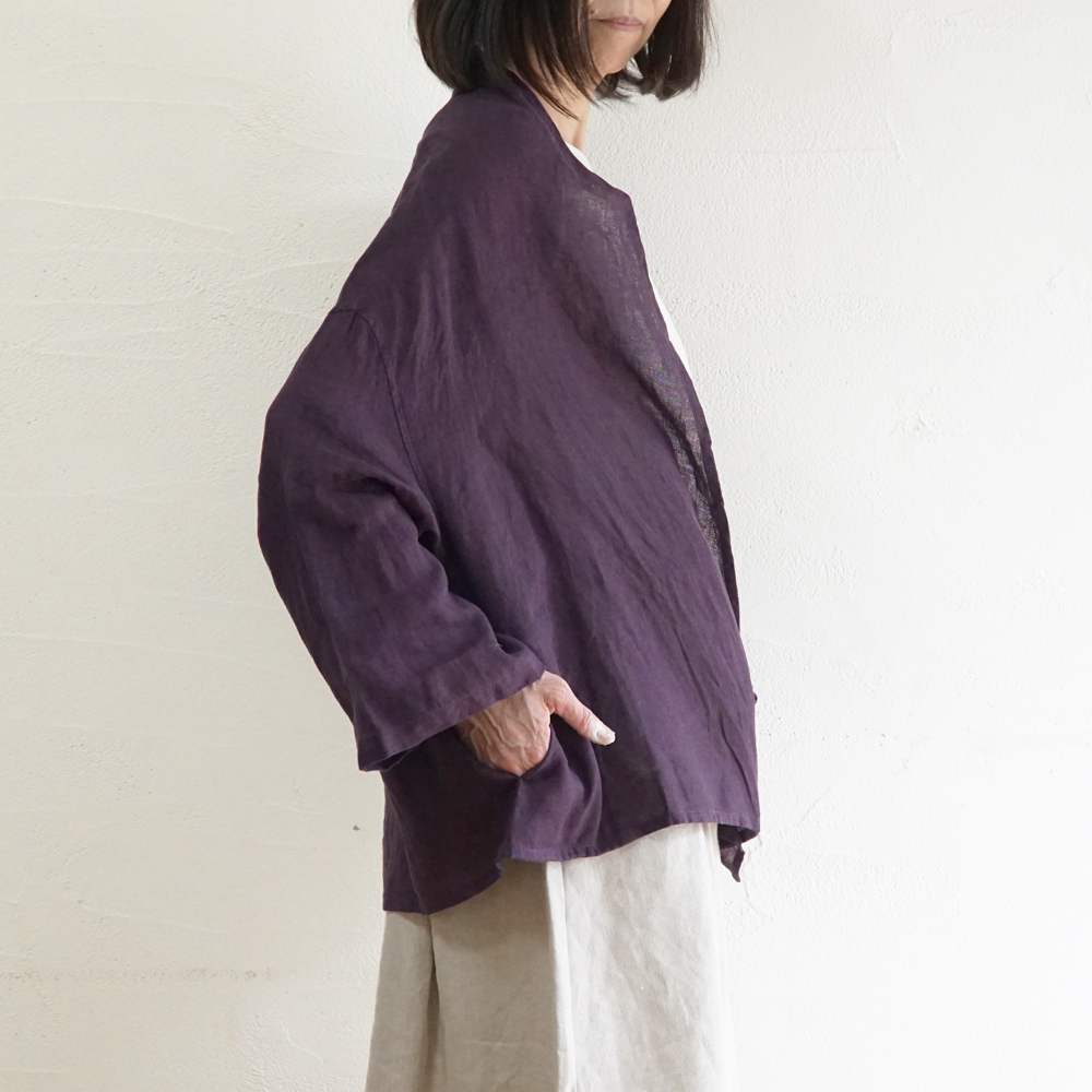 リネンカーディガン 
