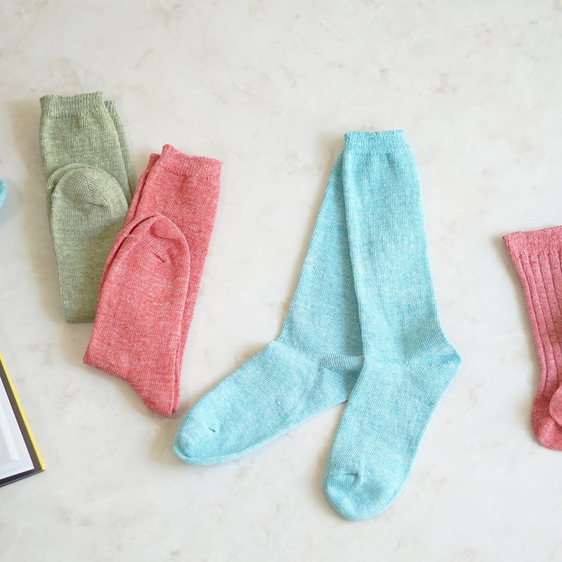 Branch m‘.,ブランチエム,ナチュラル,30代,40代,50代,60代,リネン,ゆったり,ざっくり,ソックス,靴下,リネン靴下,リネンソックス,