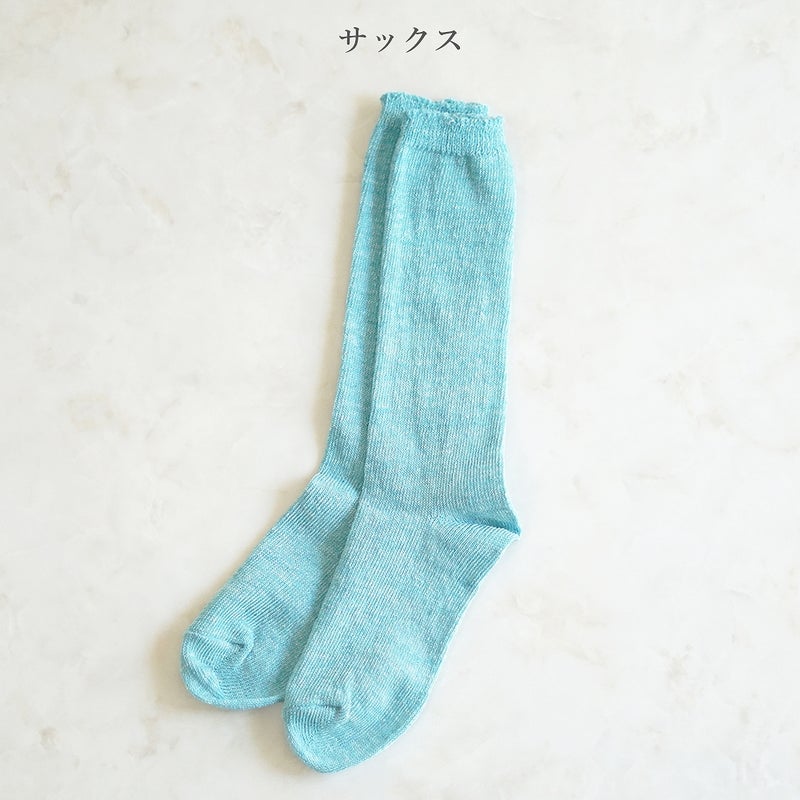 Branch m‘.,ブランチエム,ナチュラル,30代,40代,50代,60代,リネン,ゆったり,ざっくり,ソックス,靴下,リネン靴下,リネンソックス,