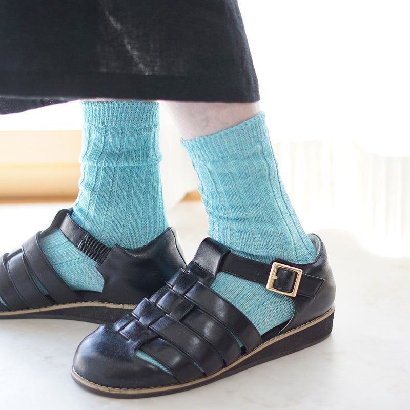 Branch m‘.,ブランチエム,ナチュラル,30代,40代,50代,60代,リネン,ゆったり,ざっくり,ソックス,靴下,リネン靴下,リネンソックス,