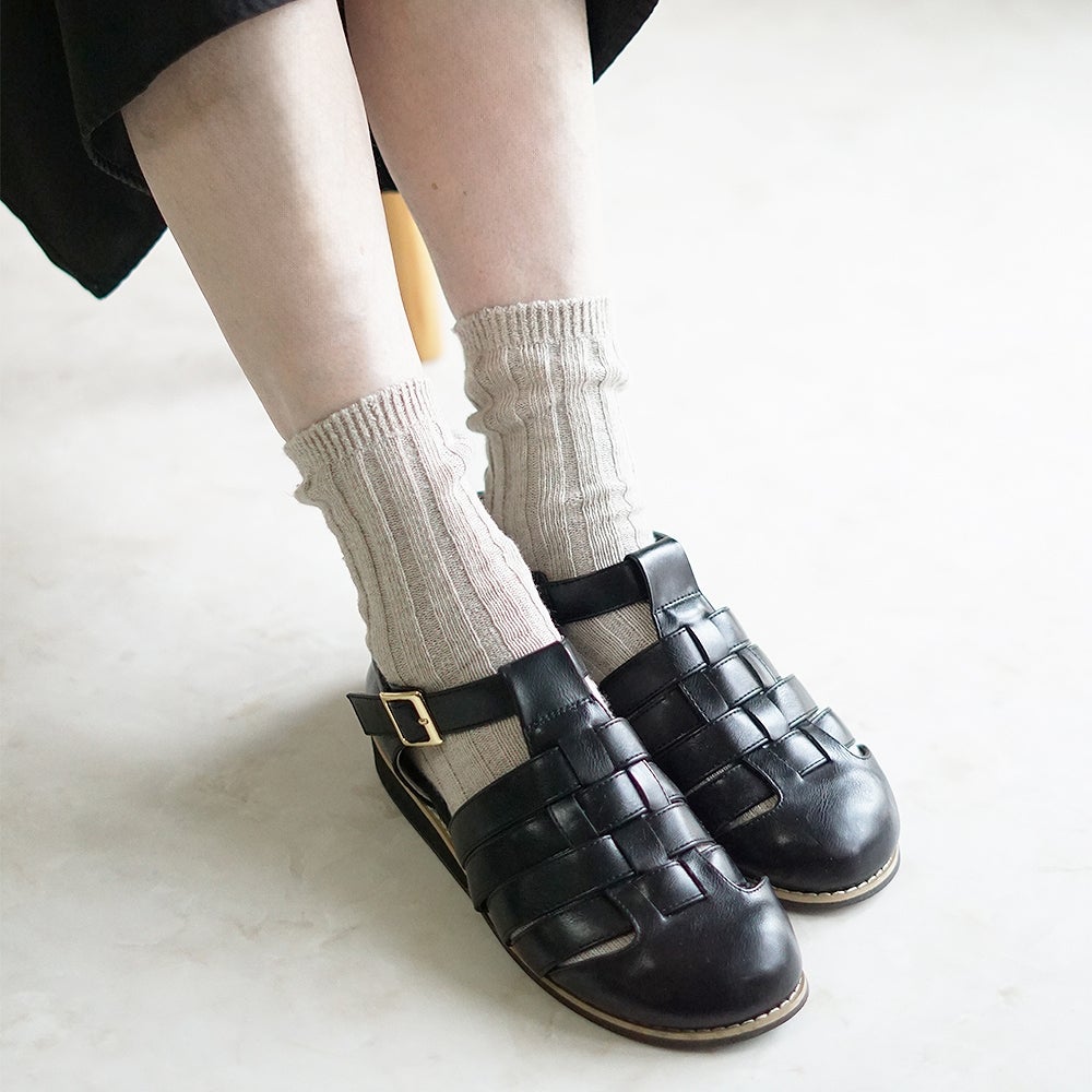 Branch m‘.,ブランチエム,ナチュラル,30代,40代,50代,60代,リネン,ゆったり,ざっくり,ソックス,靴下,リネン靴下,リネンソックス,