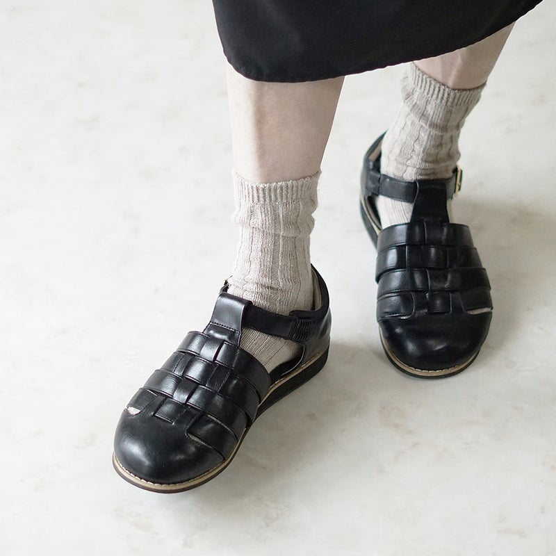 Branch m‘.,ブランチエム,ナチュラル,30代,40代,50代,60代,リネン,ゆったり,ざっくり,ソックス,靴下,リネン靴下,リネンソックス,