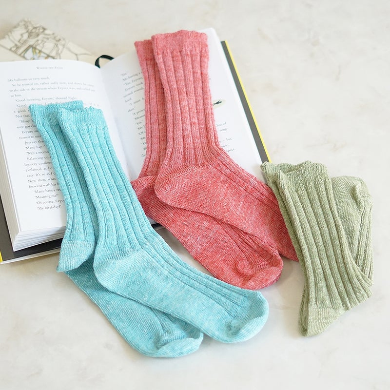 Branch m‘.,ブランチエム,ナチュラル,30代,40代,50代,60代,リネン,ゆったり,ざっくり,ソックス,靴下,リネン靴下,リネンソックス,