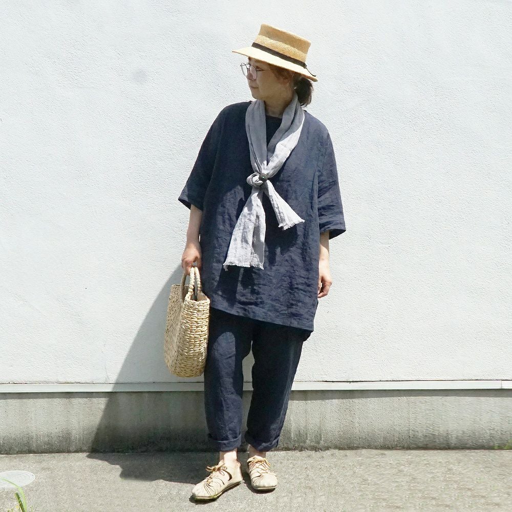 Branch m‘.,ブランチエム,ナチュラル,30代,40代,50代,60代,リネン,ゆったり,パンツ,リネンパンツ,テーパードパンツ,テーパード,アンダーパンツ,ペチパンツ,Makuake,
