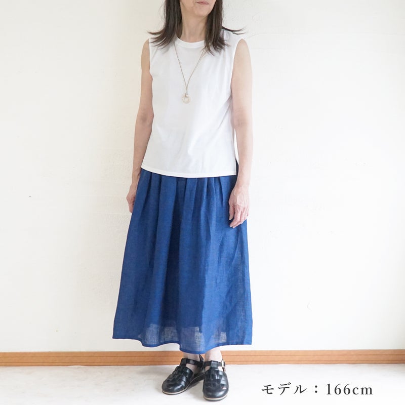 Branch m‘.,ブランチエム,ナチュラル,30代,40代,50代,60代,コットン,ゆったり,綿,タンクトップ,ノースリーブ,