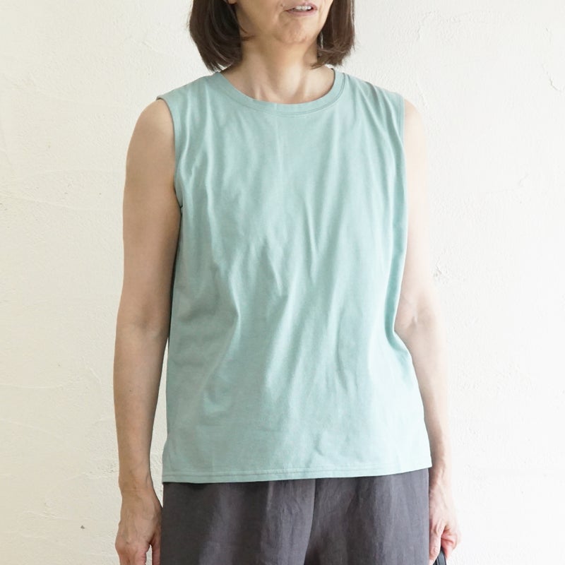 Branch m‘.,ブランチエム,ナチュラル,30代,40代,50代,60代,コットン,ゆったり,綿,タンクトップ,ノースリーブ,