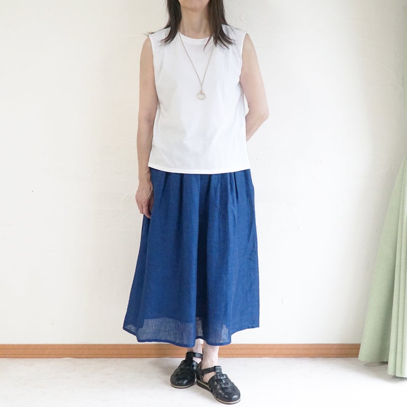 Branch m‘.,ブランチエム,ナチュラル,30代,40代,50代,60代,コットン,ゆったり,綿,タンクトップ,ノースリーブ,