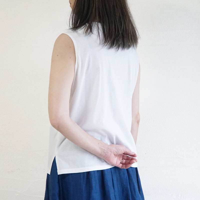 Branch m‘.,ブランチエム,ナチュラル,30代,40代,50代,60代,コットン,ゆったり,綿,タンクトップ,ノースリーブ,