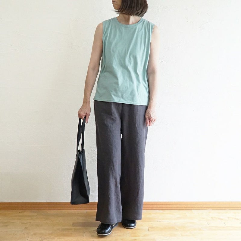 Branch m‘.,ブランチエム,ナチュラル,30代,40代,50代,60代,コットン,ゆったり,綿,タンクトップ,ノースリーブ,