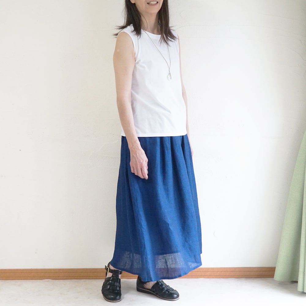 Branch m‘.,ブランチエム,ナチュラル,30代,40代,50代,60代,コットン,ゆったり,綿,タンクトップ,ノースリーブ,