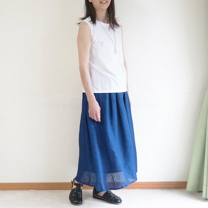 Branch m‘.,ブランチエム,ナチュラル,30代,40代,50代,60代,コットン,ゆったり,綿,タンクトップ,ノースリーブ,