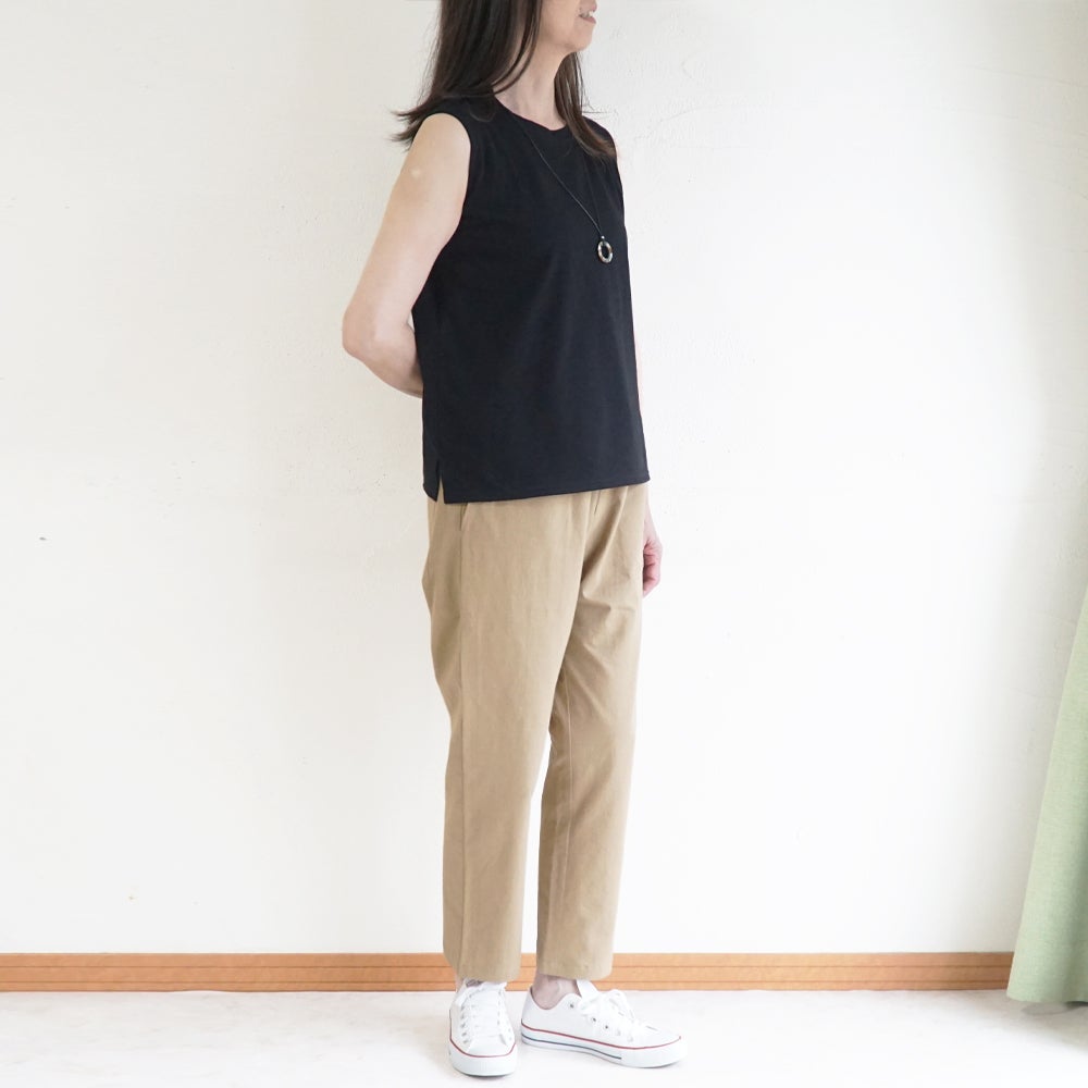 Branch m‘.,ブランチエム,ナチュラル,30代,40代,50代,60代,コットン,ゆったり,綿,タンクトップ,ノースリーブ,
