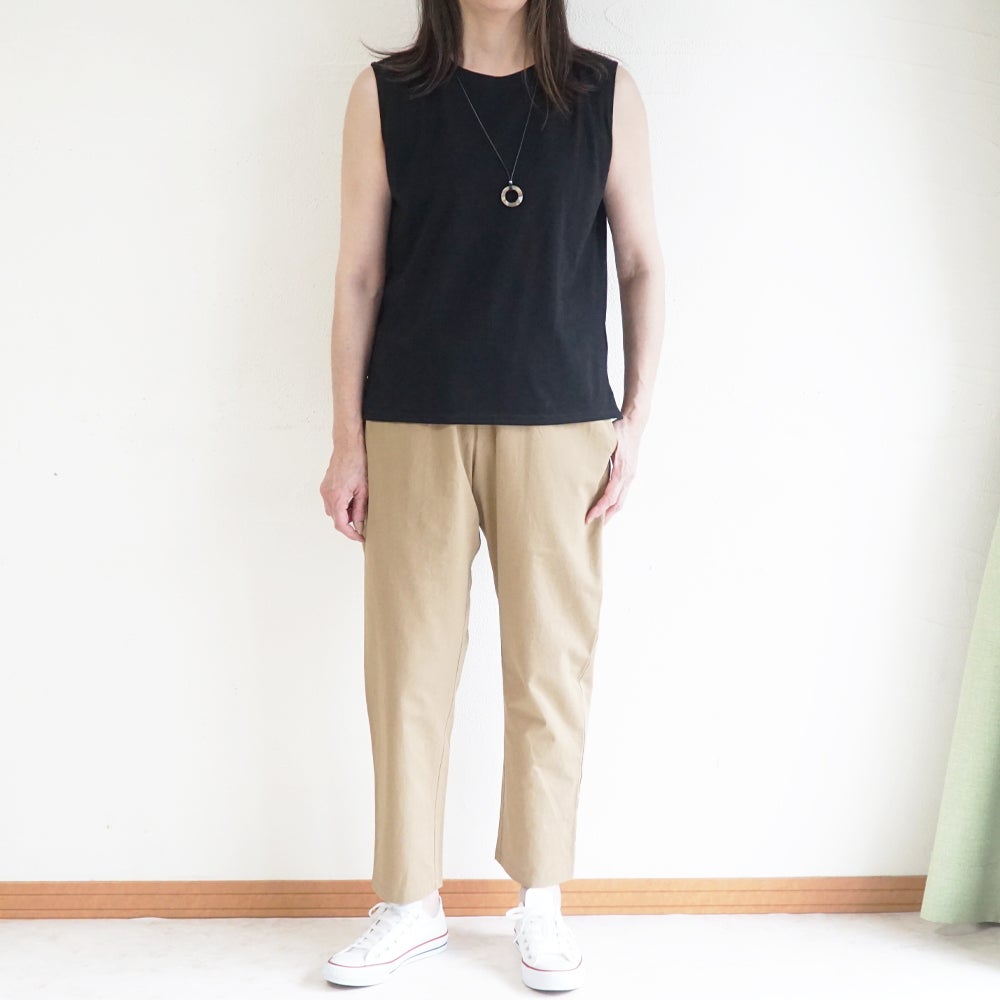 Branch m‘.,ブランチエム,ナチュラル,30代,40代,50代,60代,コットン,ゆったり,綿,タンクトップ,ノースリーブ,