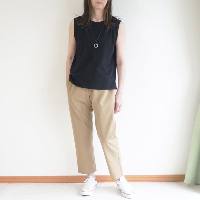 Branch m‘.,ブランチエム,ナチュラル,30代,40代,50代,60代,コットン,ゆったり,綿,タンクトップ,ノースリーブ,
