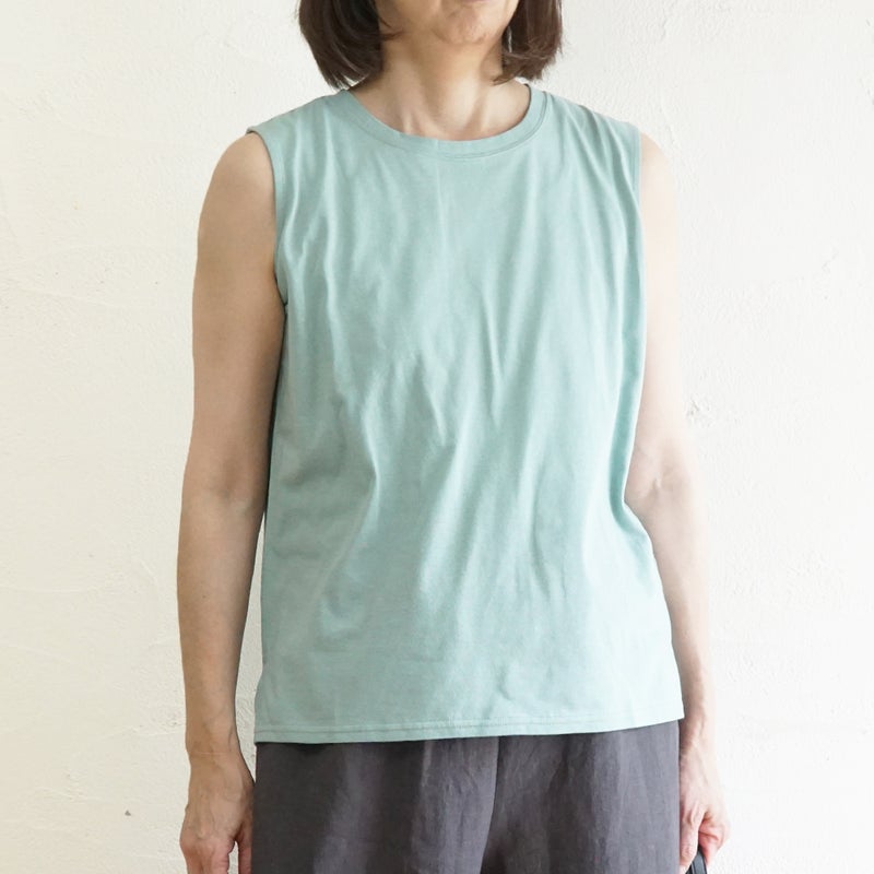 Branch m‘.,ブランチエム,ナチュラル,30代,40代,50代,60代,コットン,ゆったり,綿,タンクトップ,ノースリーブ,