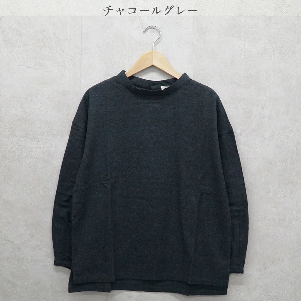 Branch m‘.,ブランチエム,ナチュラル,30代,40代,50代,60代,コットン,ゆったり,綿,ブラウス,綿ブラウス,ハイネックブラウス,プルオーバー,プルオーバーブラウス