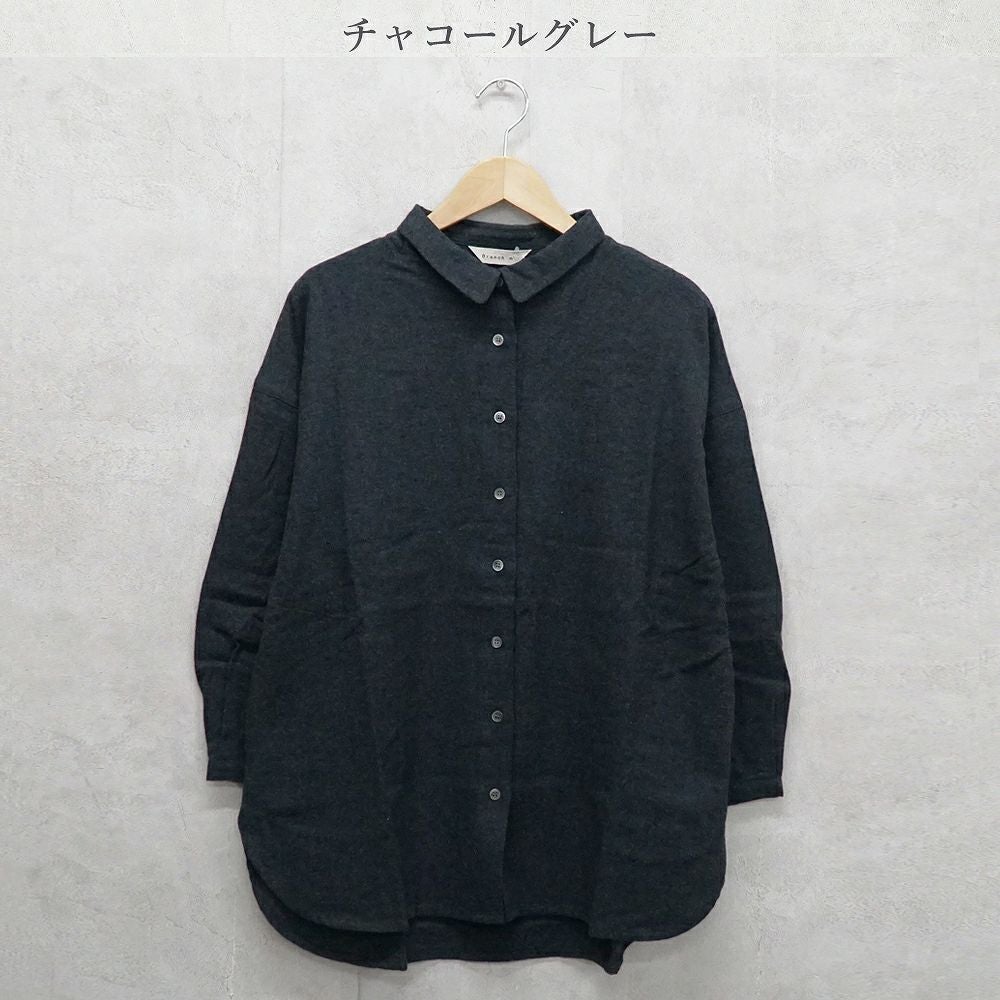 Branch m‘.,ブランチエム,ナチュラル,30代,40代,50代,60代,コットン,ゆったり,綿,ブラウス,綿ブラウス,シャツ,羽織,羽織り,綿シャツ