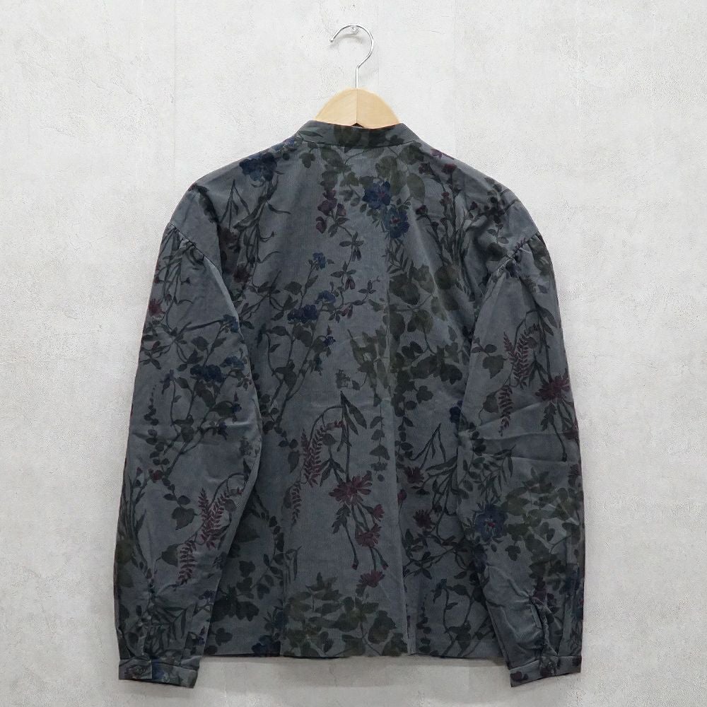 Branch m‘.,ブランチエム,ナチュラル,30代,40代,50代,60代,コットン,ゆったり,綿,コーデュロイ,細コール,ブラウス,綿ブラウス,コーデュロイブラウス,タックブラウス,花柄,花柄ブラウス,チュニック,チュニックブラウス,花柄チュニック