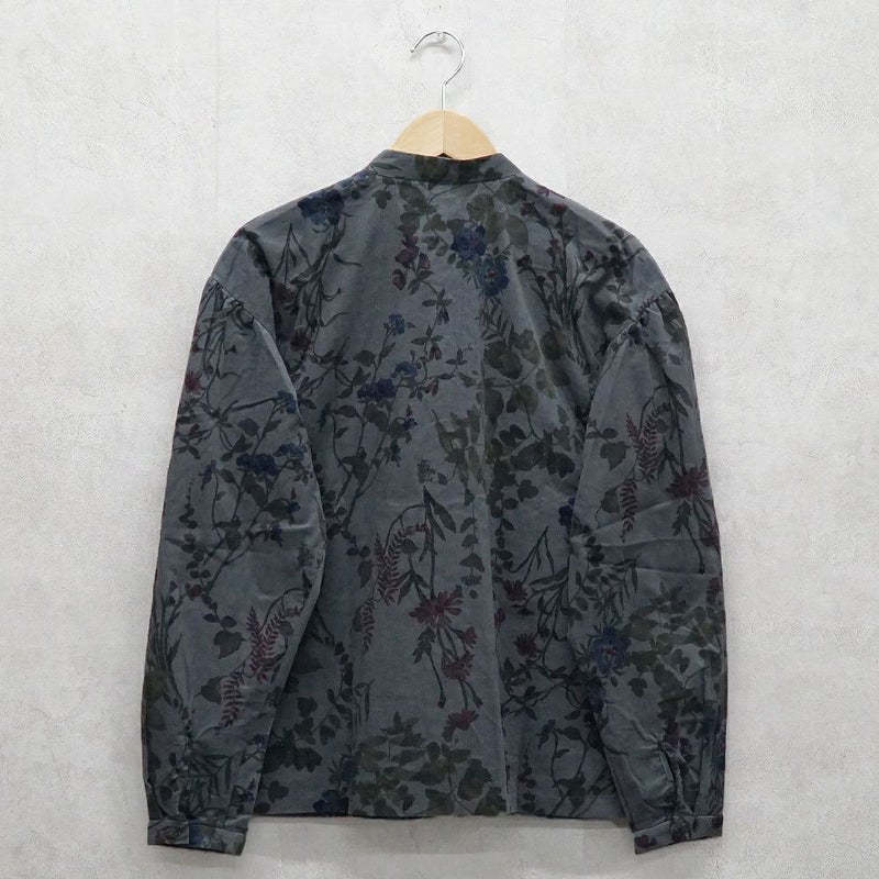 Branch m‘.,ブランチエム,ナチュラル,30代,40代,50代,60代,コットン,ゆったり,綿,コーデュロイ,細コール,ブラウス,綿ブラウス,コーデュロイブラウス,タックブラウス,花柄,花柄ブラウス,チュニック,チュニックブラウス,花柄チュニック