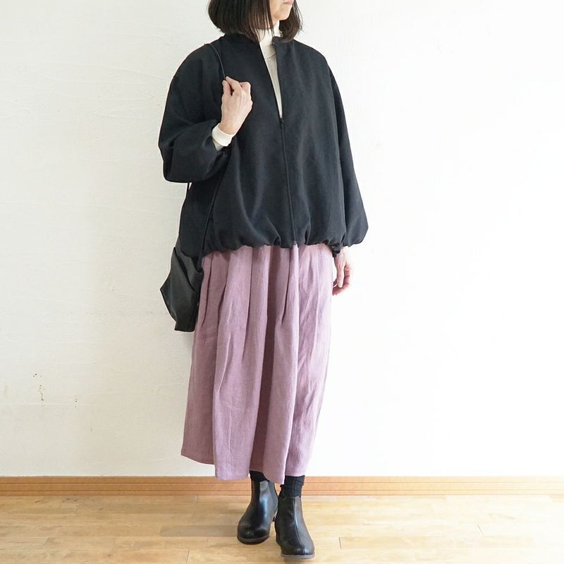 Branch m‘.,ブランチエム,ナチュラル,30代,40代,50代,60代,ウール,ゆったり,リネン,リネンウール,ラミーリネン,スカート,タックスカート,フレアスカート