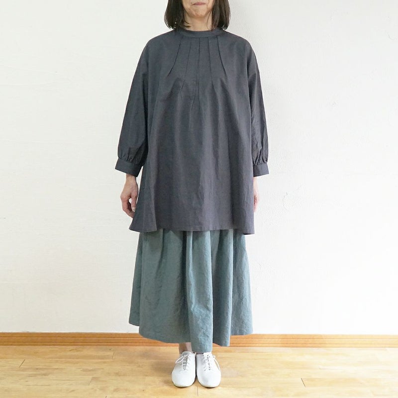 Branch m‘.,ブランチエム,ナチュラル,30代,40代,50代,60代,リネン,ゆったり,コットンリネン,コットン,綿麻,チュニック,チュニックブラウス,ブラウス,リネンブラウス,リネンチュニック,コットンリネンブラウス,コットンリネンチュニック,タックチュニック