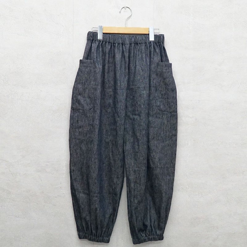 Branch m‘.,ブランチエム,ナチュラル,30代,40代,50代,60代,リネン,ゆったり,リネンデニム,もんぺ,パンツ,カーゴパンツ,ボウルパンツ,バルーンパンツ,デニム,デニムパンツ