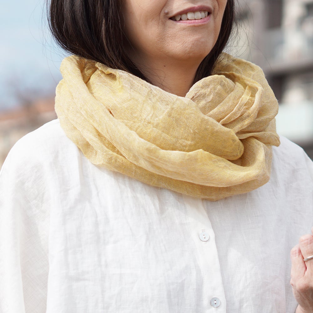 Branch m‘.,ブランチエム,ナチュラル,30代,40代,50代,60代,リネン,ゆったり,ストール,マフラー,スヌード,サークルストール, ,リネンストール 