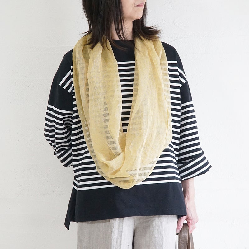 Branch m‘.,ブランチエム,ナチュラル,30代,40代,50代,60代,リネン,ゆったり,ストール,マフラー,スヌード,サークルストール, ,リネンストール 