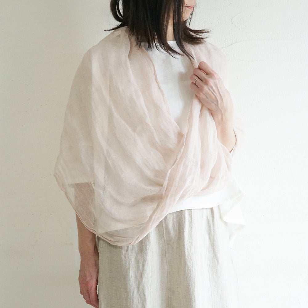 Branch m‘.,ブランチエム,ナチュラル,30代,40代,50代,60代,リネン,ゆったり,ストール,マフラー,スヌード,サークルストール, ,リネンストール 