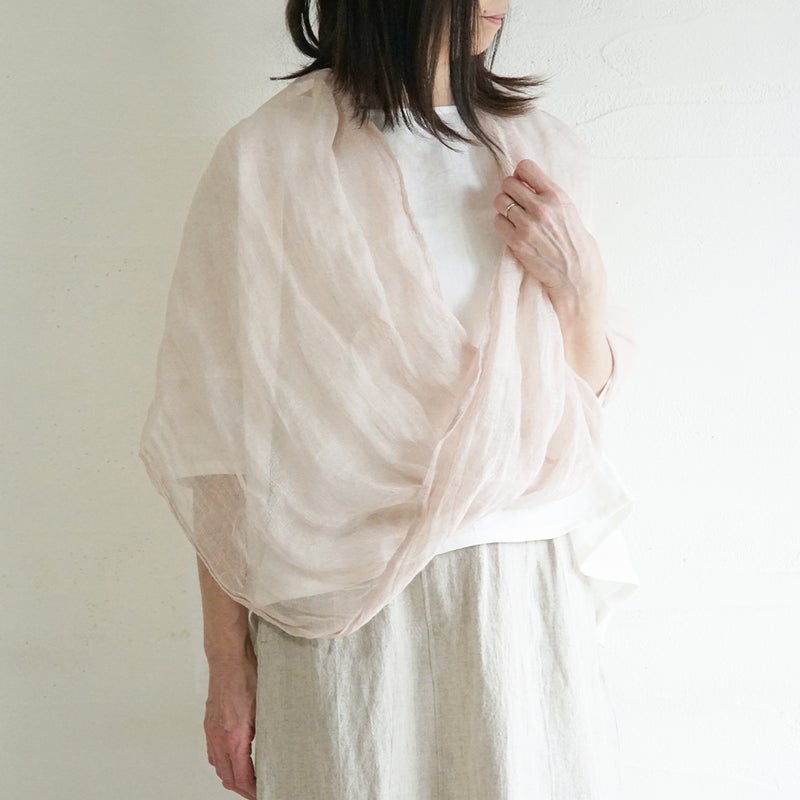 Branch m‘.,ブランチエム,ナチュラル,30代,40代,50代,60代,リネン,ゆったり,ストール,マフラー,スヌード,サークルストール, ,リネンストール 