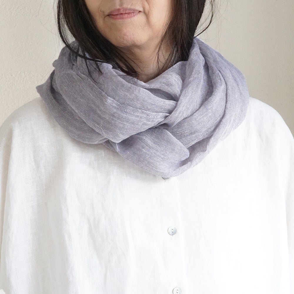 Branch m‘.,ブランチエム,ナチュラル,30代,40代,50代,60代,リネン,ゆったり,ストール,マフラー,スヌード,サークルストール, ,リネンストール 