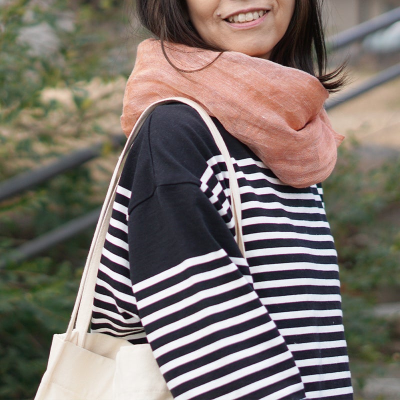 Branch m‘.,ブランチエム,ナチュラル,30代,40代,50代,60代,リネン,ゆったり,ストール,マフラー,スヌード,サークルストール, ,リネンストール 