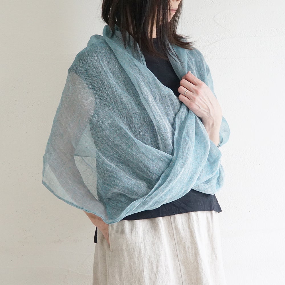 Branch m‘.,ブランチエム,ナチュラル,30代,40代,50代,60代,リネン,ゆったり,ストール,マフラー,スヌード,サークルストール, ,リネンストール 