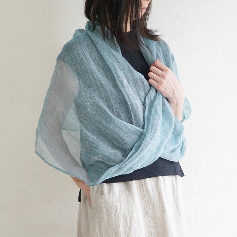Branch m‘.,ブランチエム,ナチュラル,30代,40代,50代,60代,リネン,ゆったり,ストール,マフラー,スヌード,サークルストール, ,リネンストール 