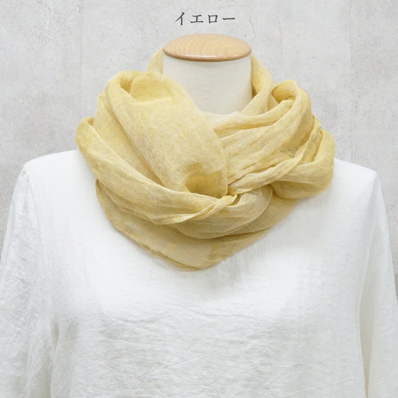 Branch m‘.,ブランチエム,ナチュラル,30代,40代,50代,60代,リネン,ゆったり,ストール,マフラー,スヌード,サークルストール, ,リネンストール 