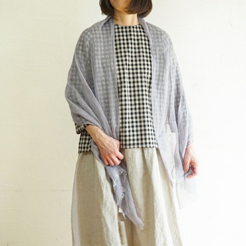 Branch m‘.,ブランチエム,ナチュラル,30代,40代,50代,60代,リネン,ゆったり,ストール,マフラー,スヌード,サークルストール, ,リネンストール 