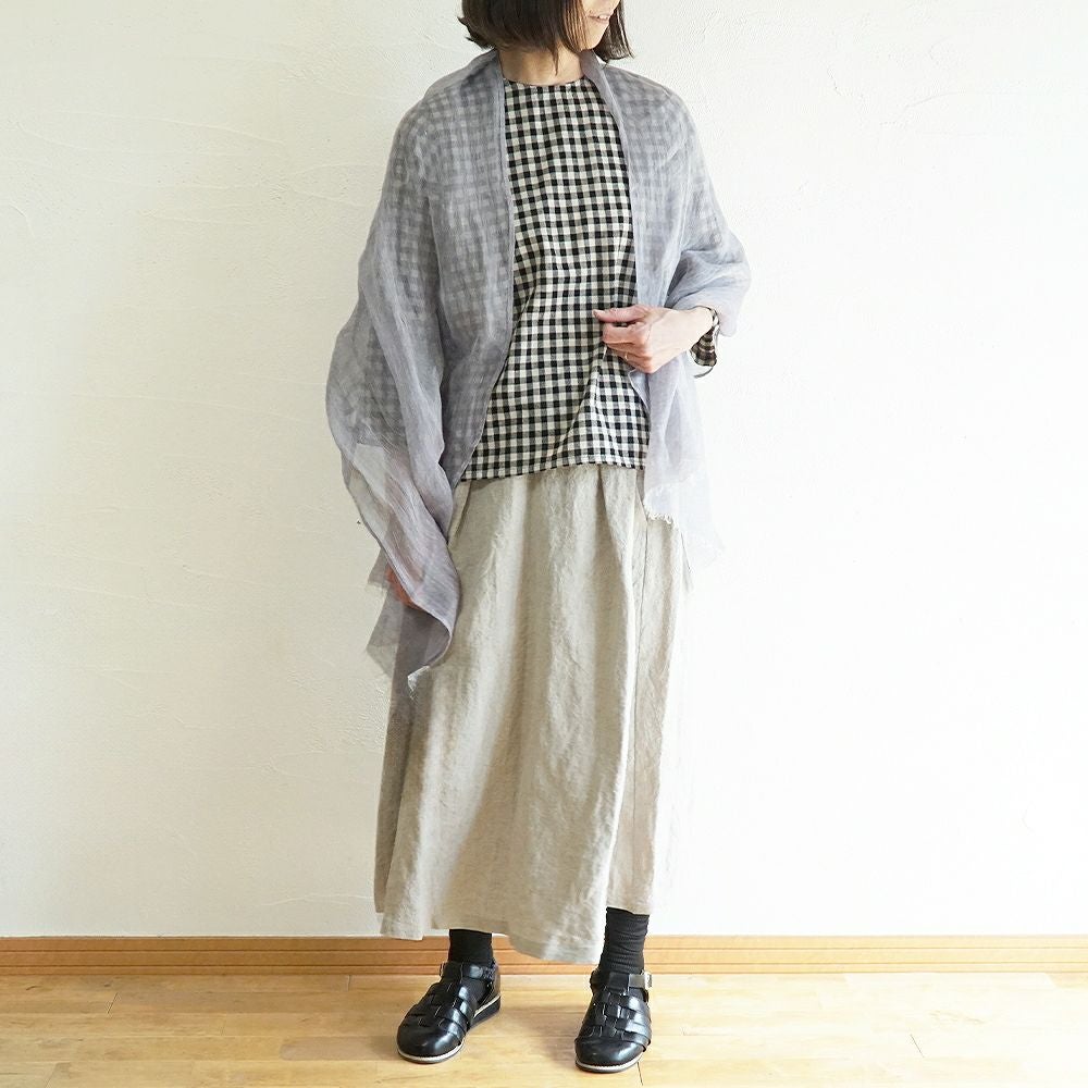 Branch m‘.,ブランチエム,ナチュラル,30代,40代,50代,60代,リネン,ゆったり,ストール,マフラー,スヌード,サークルストール, ,リネンストール 