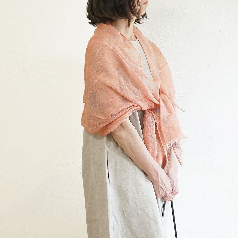 Branch m‘.,ブランチエム,ナチュラル,30代,40代,50代,60代,リネン,ゆったり,ストール,マフラー,スヌード,サークルストール, ,リネンストール 