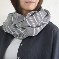 Branch m‘.,ブランチエム,ナチュラル,30代,40代,50代,60代,リネン,ゆったり,ストール,マフラー,スヌード,サークルストール,ボーダー,リネンストール 