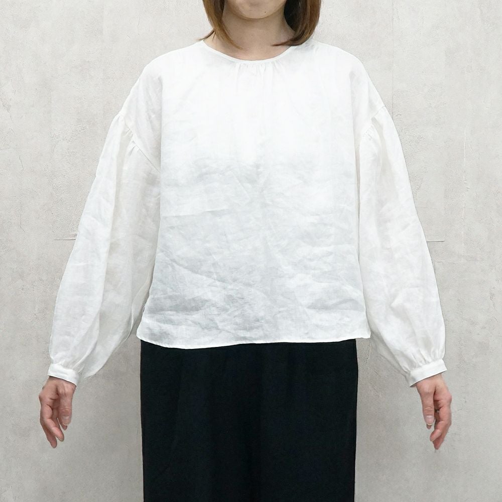 Branch m‘.,ブランチエム,ナチュラル,30代,40代,50代,60代,リネン,ゆったり,ブラウス,リネンブラウス,プルオーバーブラウス,プルオーバー,ギャザー,ギャザーブラウス,通勤,フォーマル, 