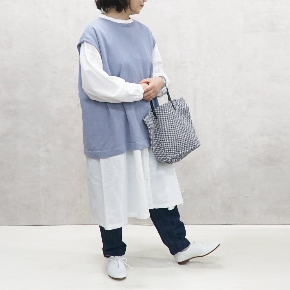 Branch m‘.,ブランチエム,ナチュラル,30代,40代,50代,60代,リネン,ゆったり,リネンコットン,ベスト,ニットベスト,レイヤード