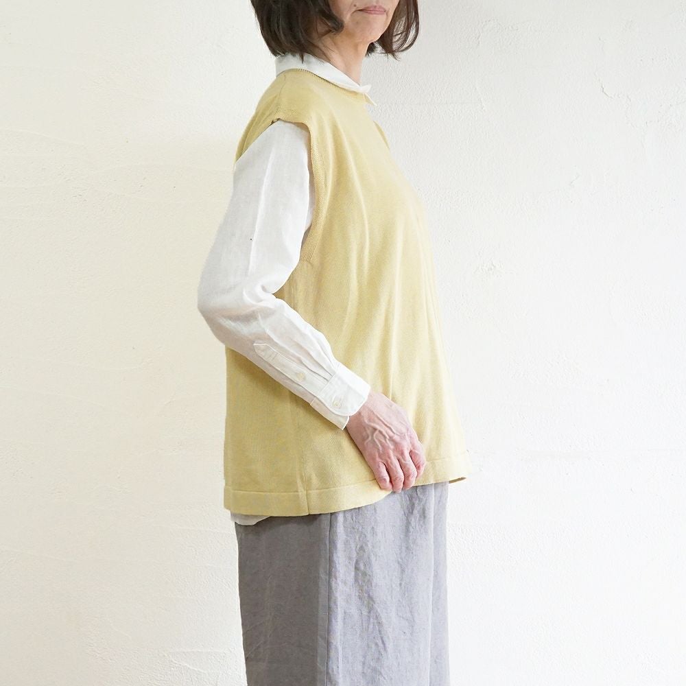 Branch m‘.,ブランチエム,ナチュラル,30代,40代,50代,60代,リネン,ゆったり,リネンコットン,ベスト,ニットベスト,レイヤード