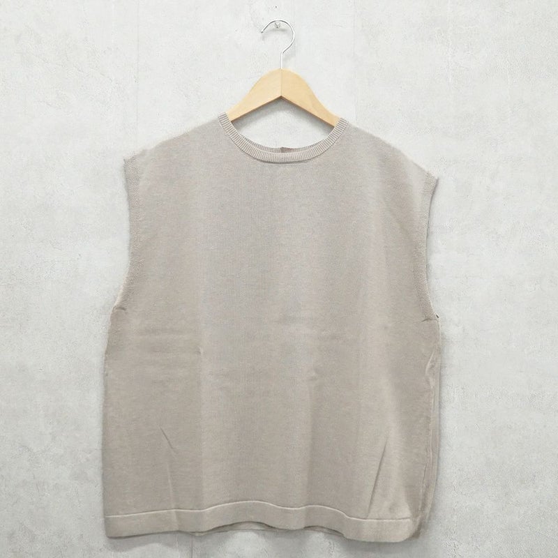 Branch m‘.,ブランチエム,ナチュラル,30代,40代,50代,60代,リネン,ゆったり,リネンコットン,ベスト,ニットベスト,レイヤード