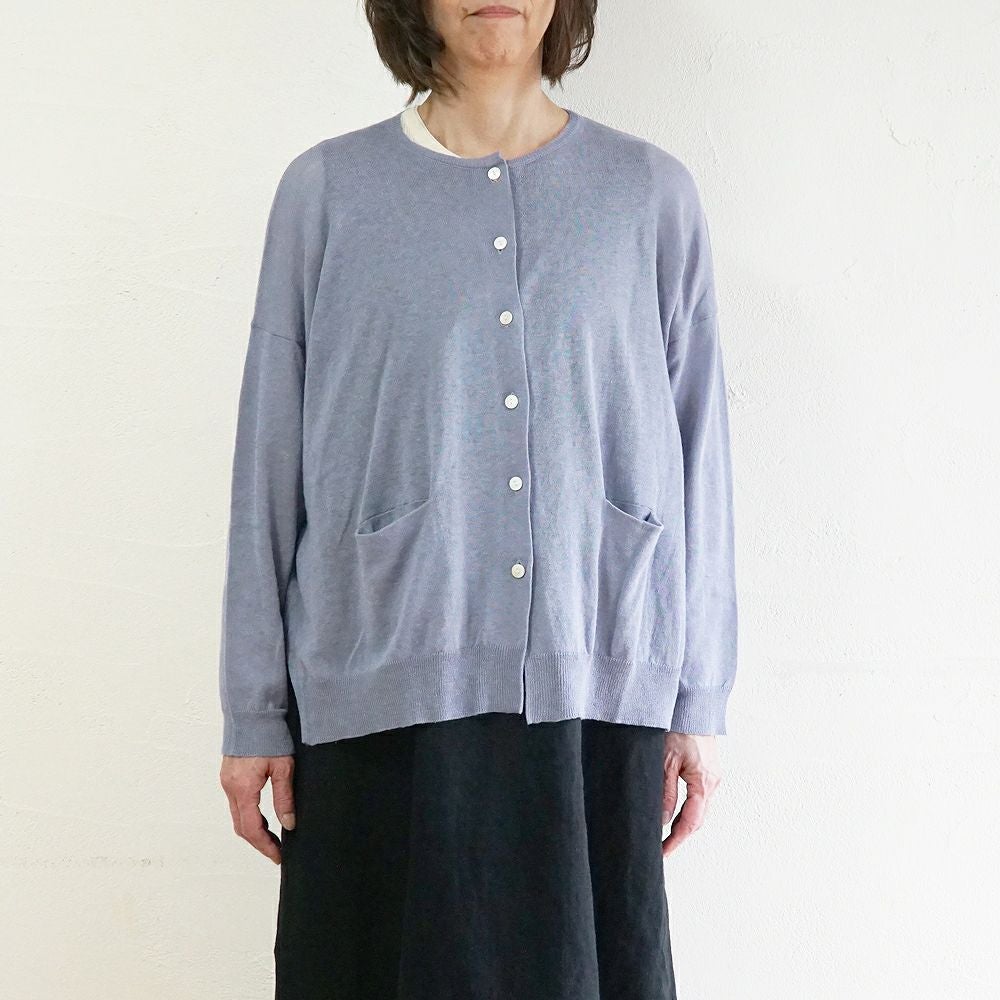 Branch m‘.,ブランチエム,ナチュラル,30代,40代,50代,60代,リネン,ゆったり,リネンコットン,カーディガン,ニットカーディガン,リネンニットカーディガン,